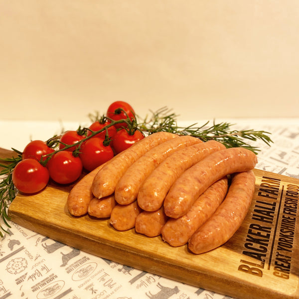 Thin Pork and Tomato Sausage Blacker Hall Farm