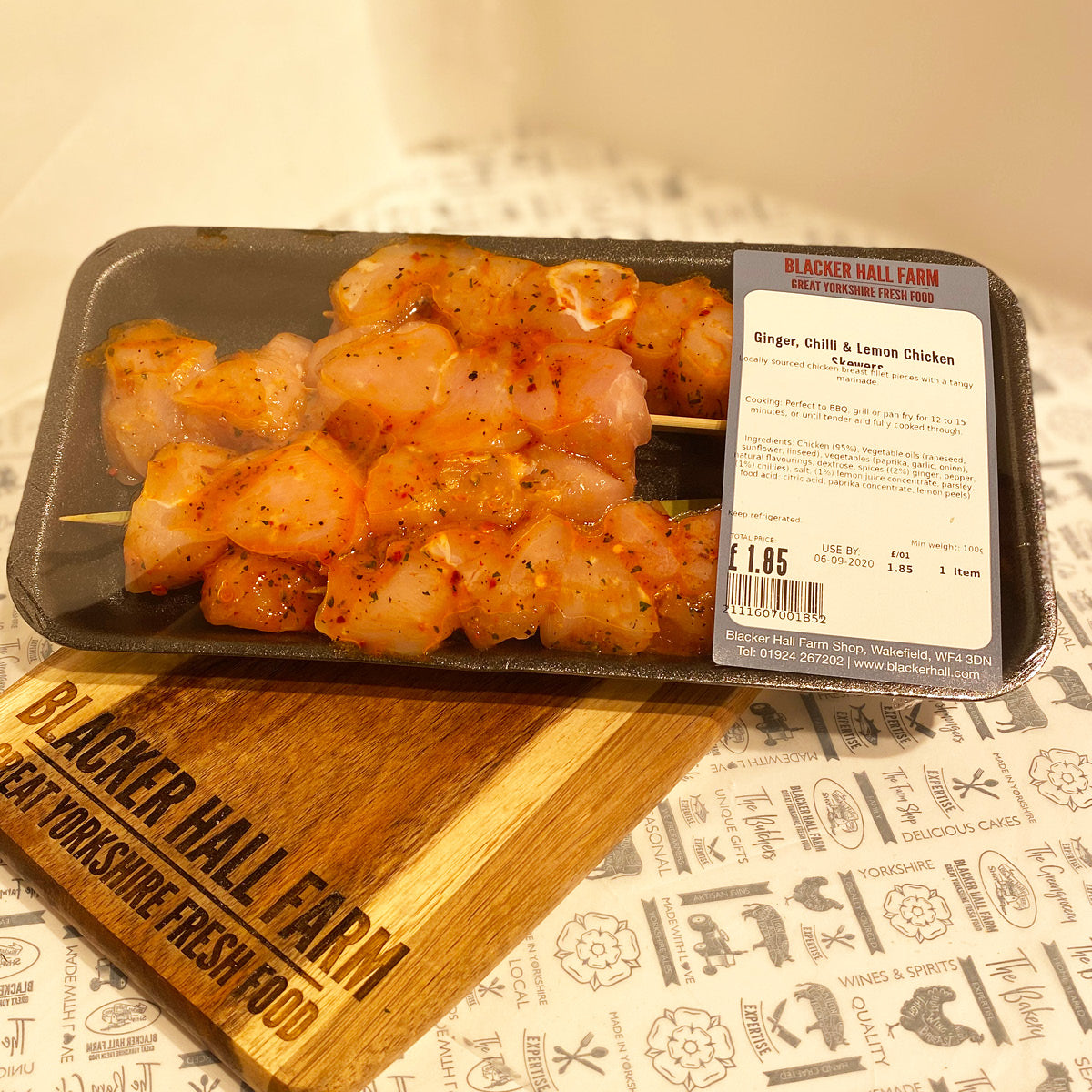 Ginger Chilli & Lemon Chicken Skewers x 4