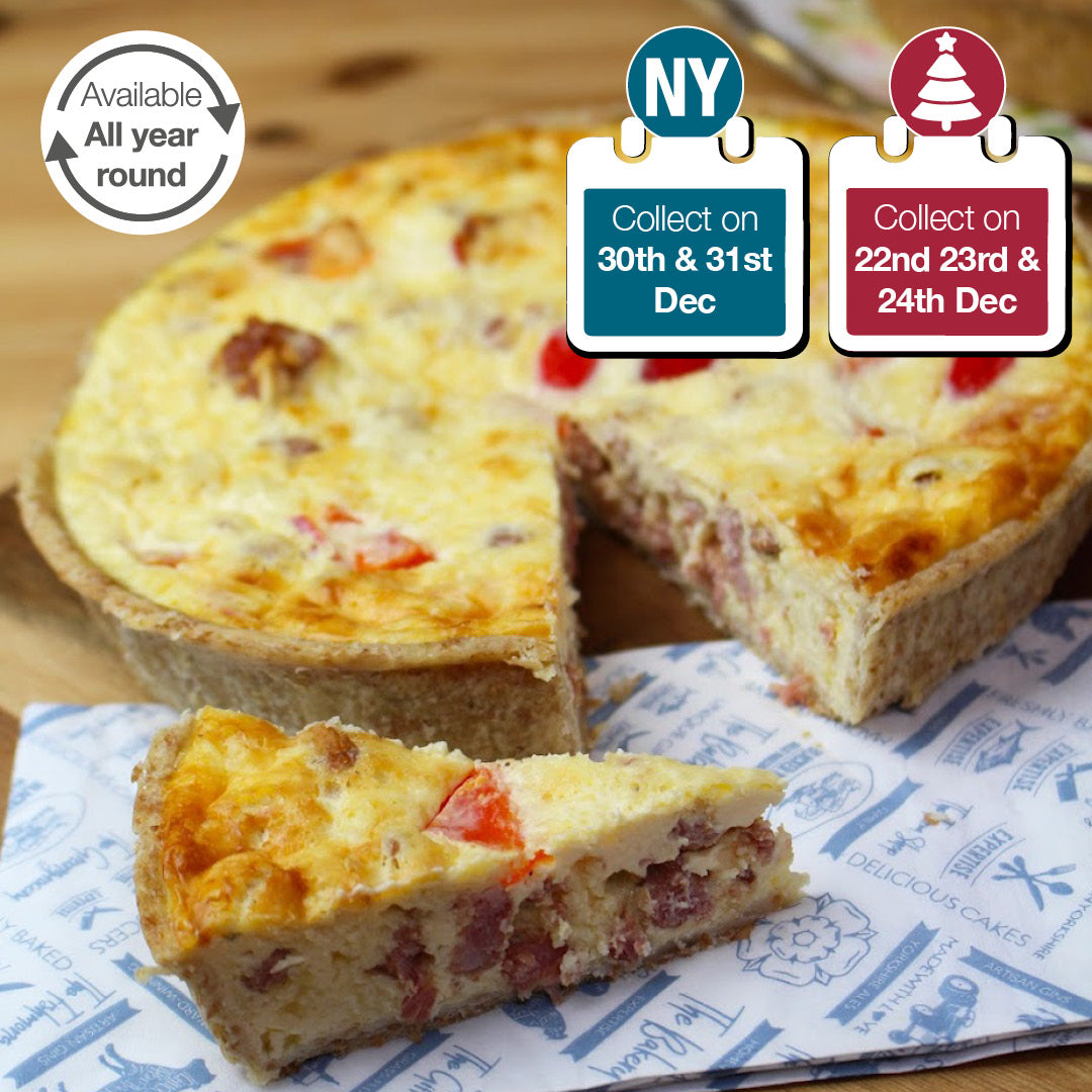 Red Pepper and Maple Bacon Quiche