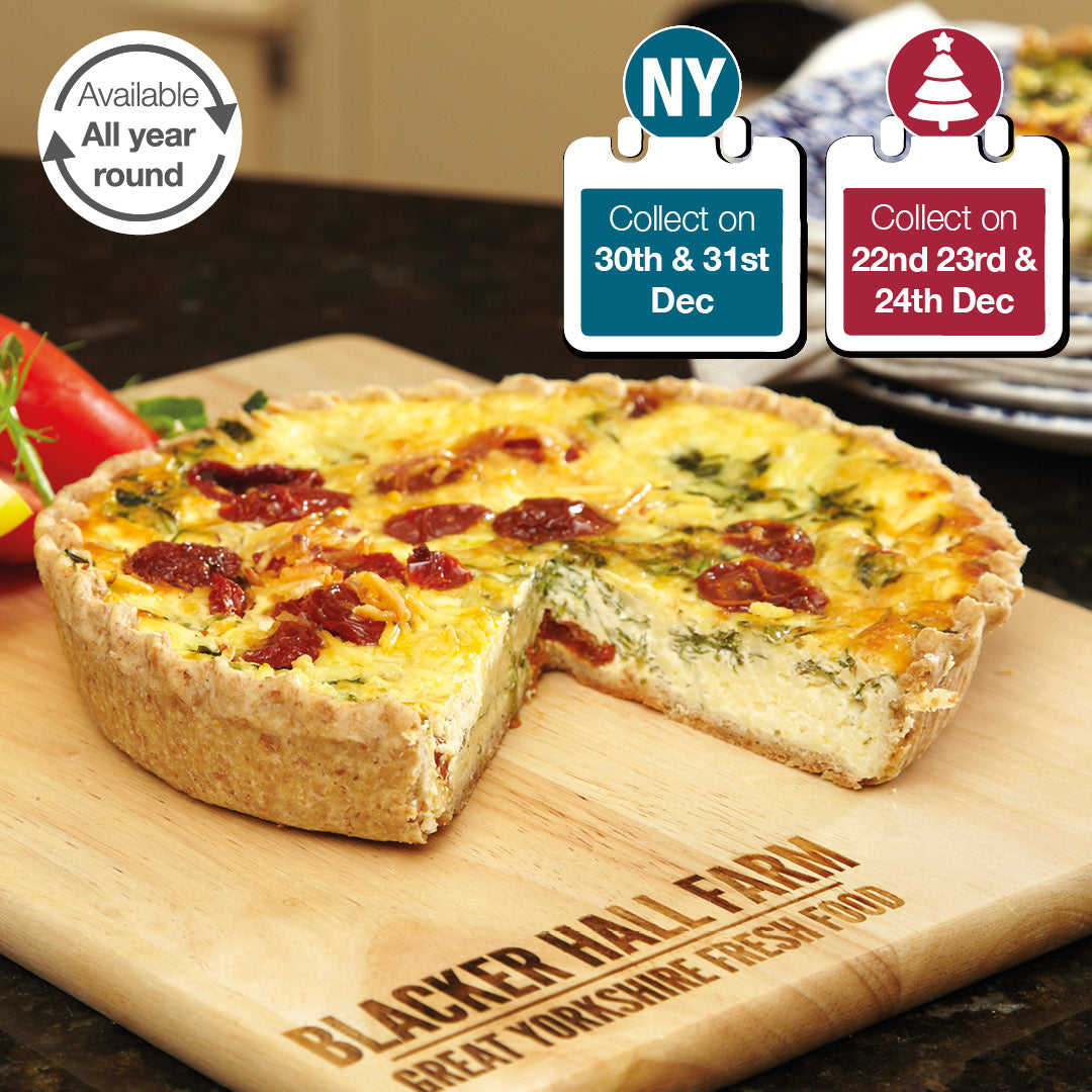 Wensleydale, Spinach & Sun-Dried Tomato Quiche
