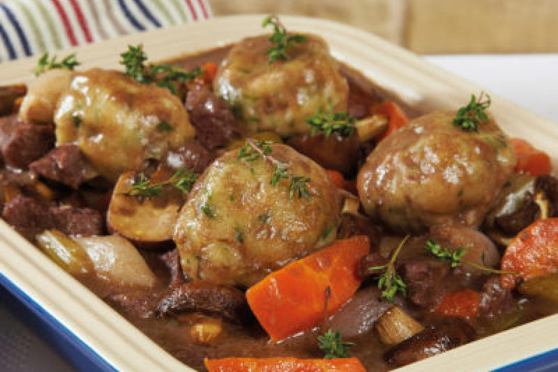 VENISON CASSEROLE AND HERB DUMPLINGS