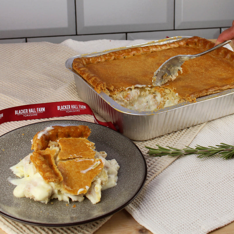 Chicken, Pulled Ham & Leek Party Pie