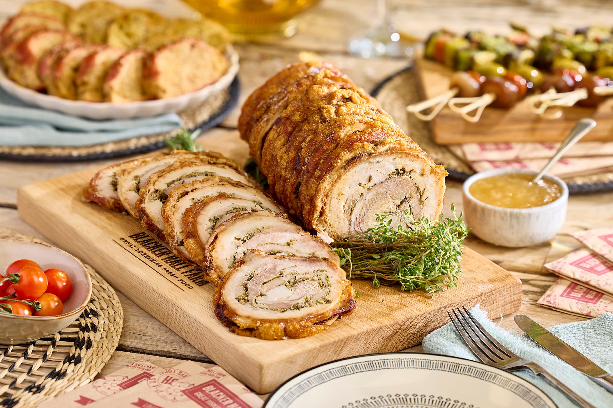 Hand-carved Yorkshire Porchetta