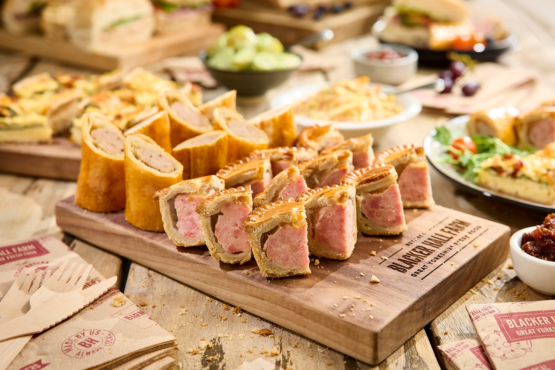 Pork pie, Sausage Roll & Quiche Selection