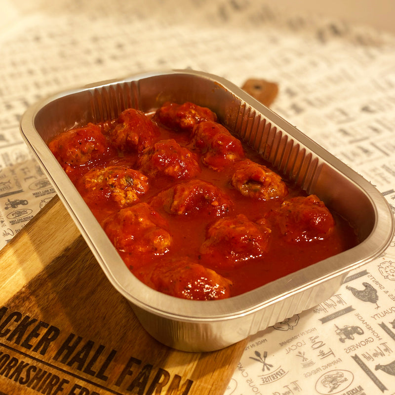 12 Steak, Cheese & Onion Meatballs in Italian Sauce