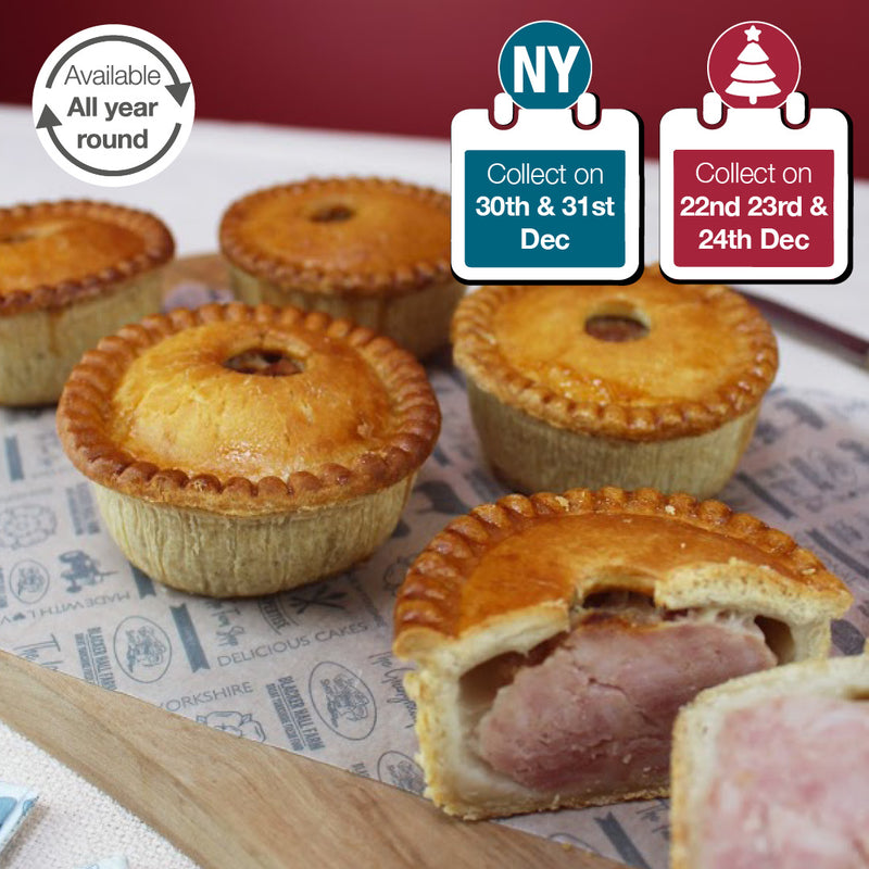 Six Small Traditional Pork Pies